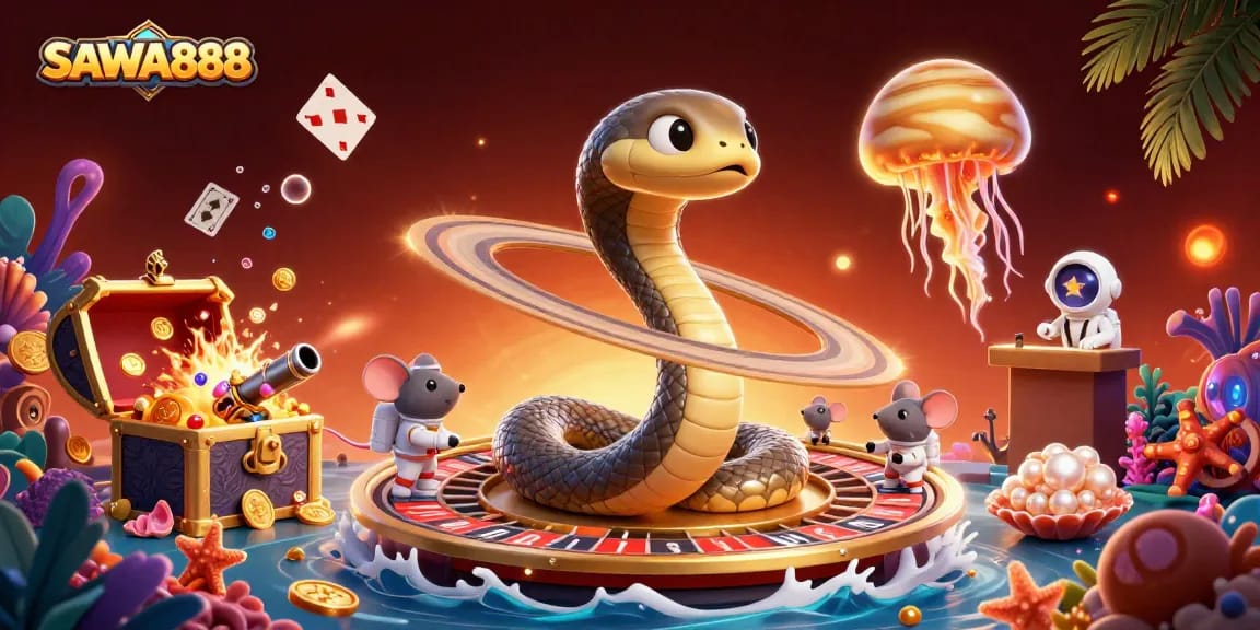 Experience thrilling gameplay with SAWA888, a cosmic roulette featuring spaceship mice betting on Saturn rings.