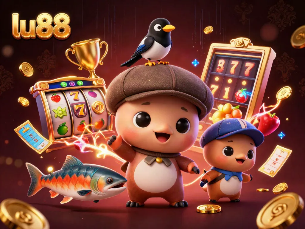 Experience thrilling slots action with lu88, featuring cartoon Nessie and jackpot elements.