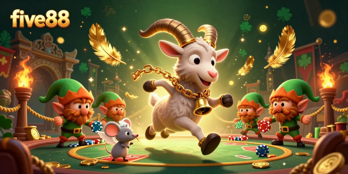 Join the festive chaos at five88 casino featuring Krampus, an angel mouse, and gremlin elves stealing chips.