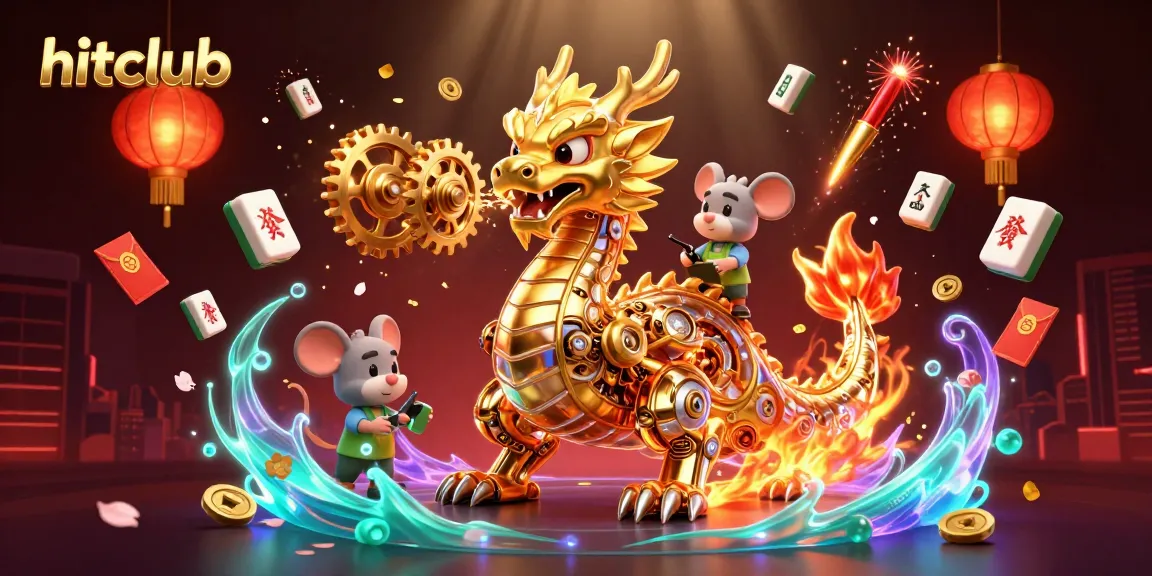 Experience thrilling gameplay at hitclub with a golden dragon and vibrant casino elements.