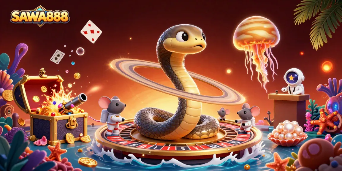 Experience thrilling gameplay with SAWA888, a cosmic roulette featuring spaceship mice betting on Saturn rings.